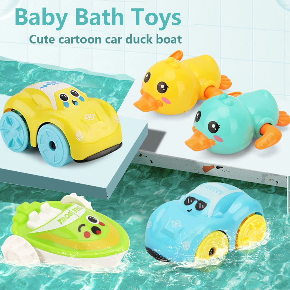 SplashRacer™ – Wind-Up Bath Toy Set