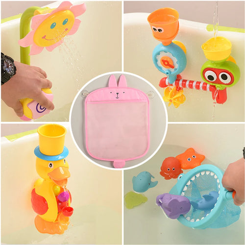 SplashPlay™ Bath Toy Organizer – Mesh Storage Bag for Kids